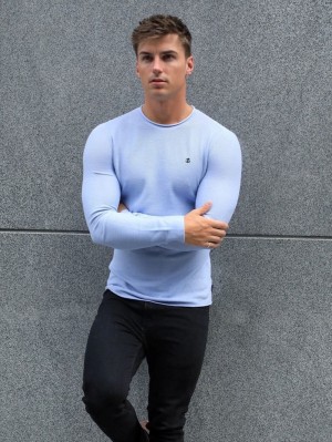 Blakely Mason Knit Jumper Hellblau | XBEOVQI-13