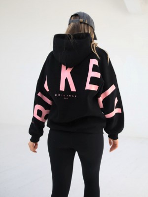 Blakely Members Isabel Oversized Hoodie Schwarz Rosa | ERIZVWU-59