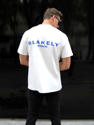 Blakely Members Relaxed T-Shirt Weiß | ZNKOMWB-78