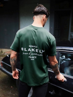 Blakely Monaco Relaxed T-Shirt Dunkelgrün | OKSTYFC-83