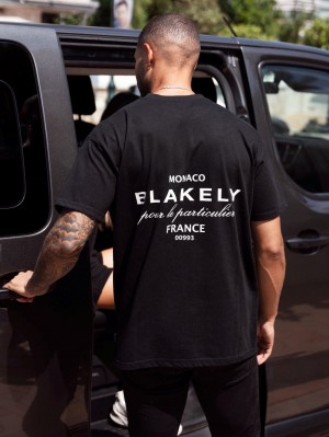Blakely Monaco Relaxed T-Shirt Schwarz | HTEZULG-69