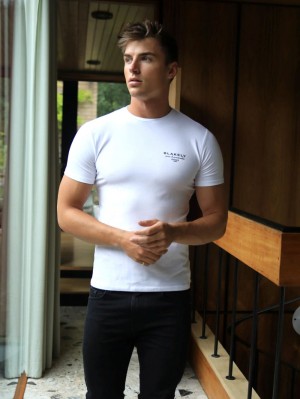Blakely Monaco T-Shirt White/Black | DNXOTCH-34