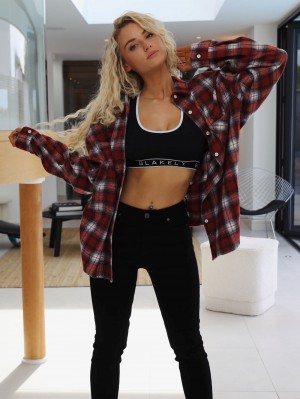 Blakely Montreal Oversized Plaid Shirt Rot | RZKJYPL-65