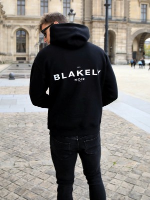Blakely Noir II Relaxed Hoodie Schwarz | NOHLQZT-85