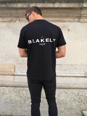 Blakely Noir II Relaxed T-Shirt Schwarz | VADMJSE-54