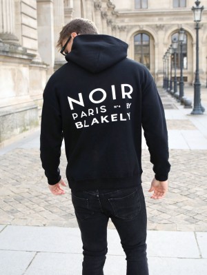 Blakely Noir Relaxed Hoodie Schwarz | IBJDAGZ-07