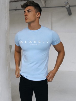 Blakely Ocean T-Shirt Hellblau | TMVHBNF-10