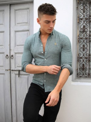 Blakely Odessa Pinstripe Shirt Grün | RJHAENK-89