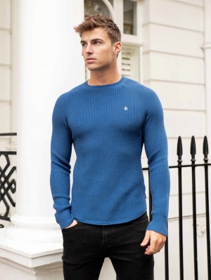 Blakely Olton Knit Jumper Blau | RQMPWAS-34