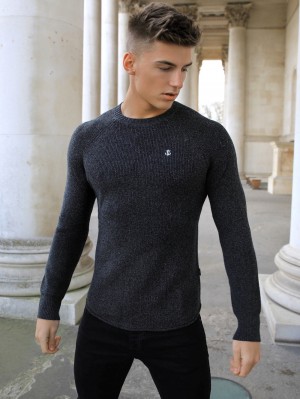 Blakely Olton Knit Jumper Charcoal | NRKUTJE-43