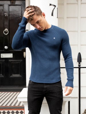 Blakely Olton Knit Jumper Dunkelblau | RAHUCZQ-01