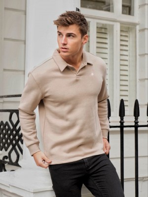 Blakely Otley Collared Jumper Tan | IYLNOVT-49