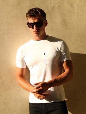 Blakely Pocket T-Shirt Weiß | WORMJCD-72
