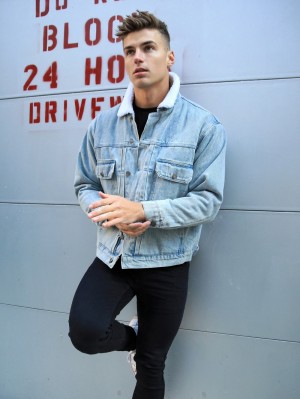 Blakely Raleigh Denim Jacket Hellblau | DOYXSQK-23
