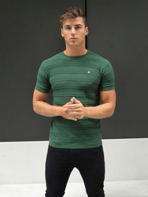Blakely Raphello Stripe T-Shirt Grün | PFCVTSR-14