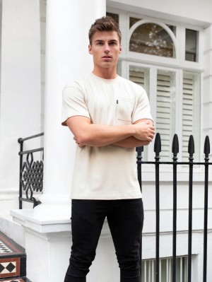 Blakely Relaxed Pocket T-Shirt Bone | INZFYUO-51