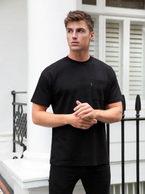 Blakely Relaxed Pocket T-Shirt Schwarz | ESPVNLC-21