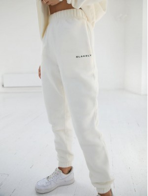 Blakely Riviera Initial Womens Sweatpants Ivory | MHOJWFR-62
