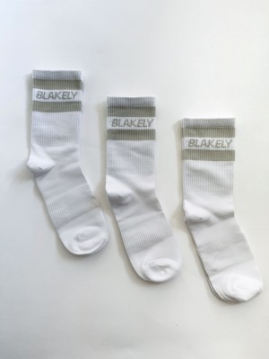 Blakely Signature Socks 3 Pack Stone | EIYQCZB-86