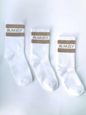 Blakely Signature Socks 3 Pack Tan | CFOEYXN-24