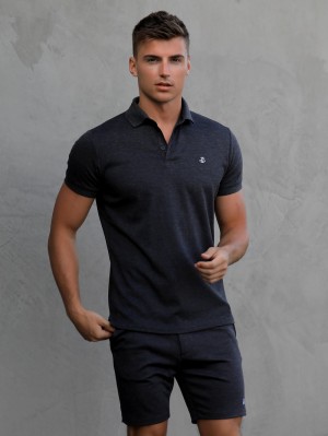 Blakely Sorrento Polo Charcoal | FOBHMUZ-65