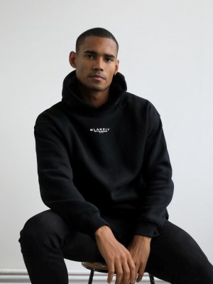 Blakely Statement Relaxed Hoodie Schwarz | KDETXCQ-85