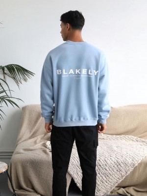 Blakely Statement Relaxed Jumper Blau | JELBQOS-48