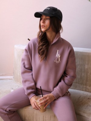 Blakely Studio 1/4 Zip Jumper Rosa | SJIAWEB-61