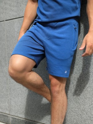 Blakely Toulon Textured Shorts Blau | CQJHBAU-21