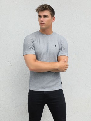 Blakely Toulon Textured T-Shirt Grau | MCVKOJE-09