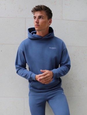 Blakely Universal Relaxed Hoodie Blau | MOSVNXQ-67