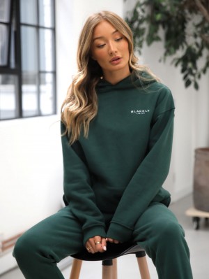 Blakely Universal Women's Relaxed Hoodie Dunkelgrün | WNUIAVY-76