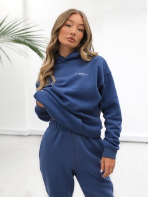 Blakely Universal Women's Relaxed Hoodie Blau | JODATNQ-08