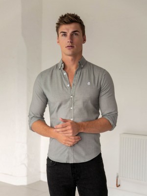 Blakely Wexford Fitted Stretch Shirt Hellgrau | OCTIABZ-65