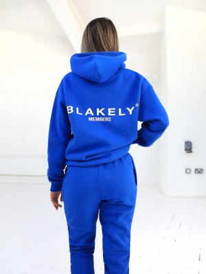 Blakely Women's Members Relaxed Hoodie Blau | EVKLIDW-29