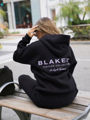 Blakely Women's Sports Club Relaxed Hoodie Schwarz | KZXUCOW-32