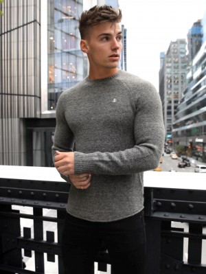 Blakely Yardley Knit Jumper Charcoal | EHLIRFP-48