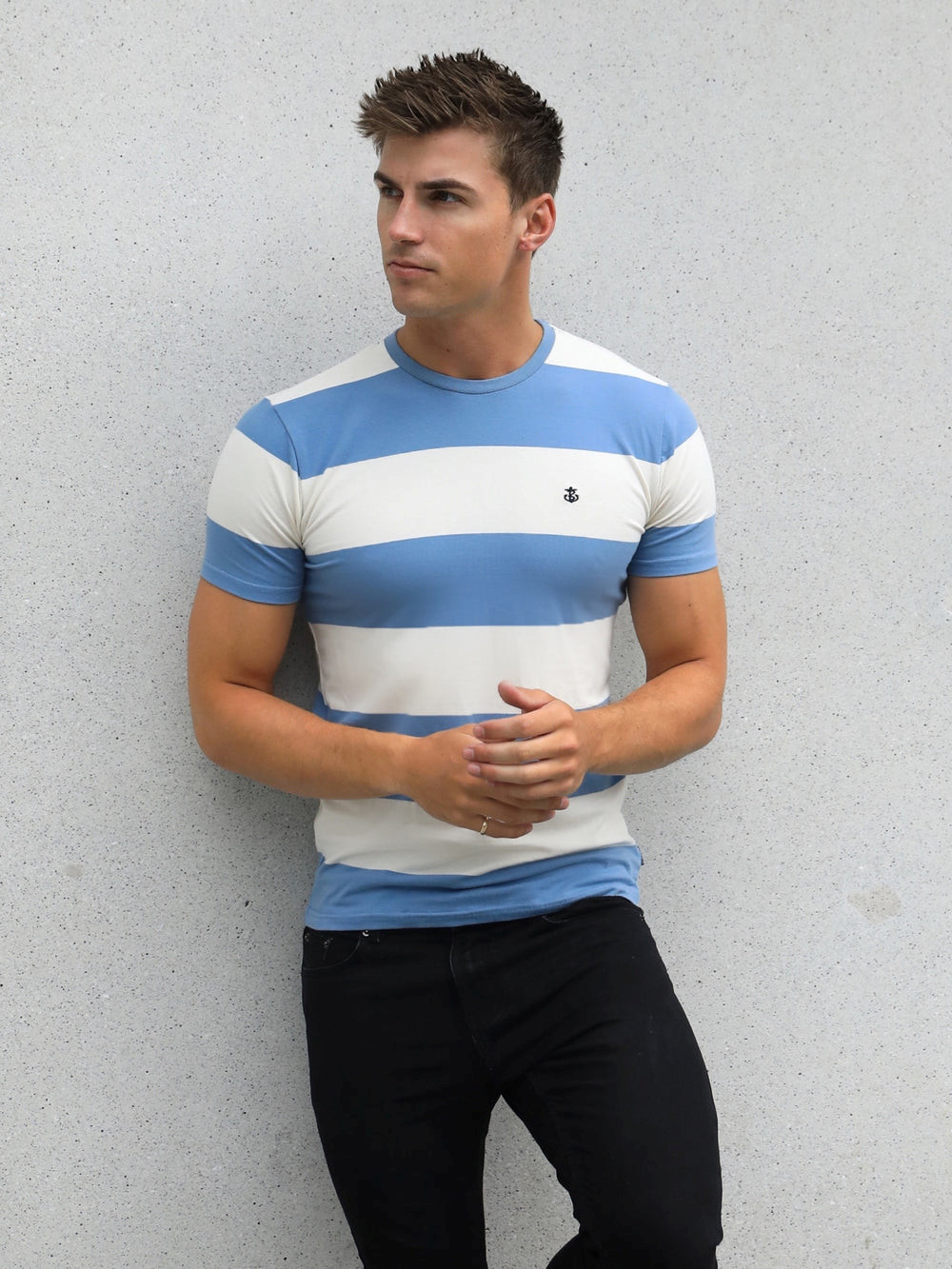 Blakely Alassio Stripe T-Shirt Blau | TKFICDZ-97