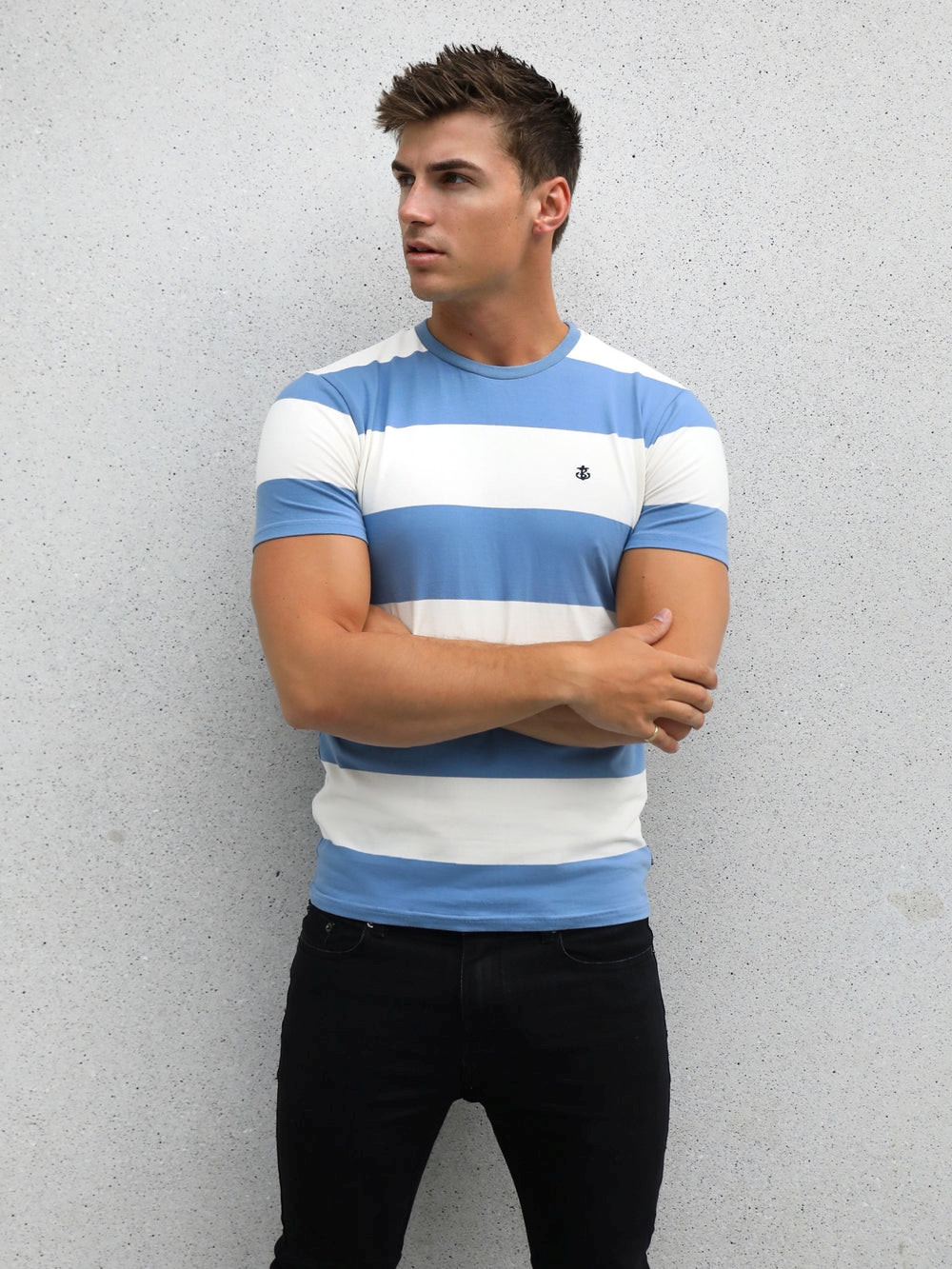 Blakely Alassio Stripe T-Shirt Blau | TKFICDZ-97