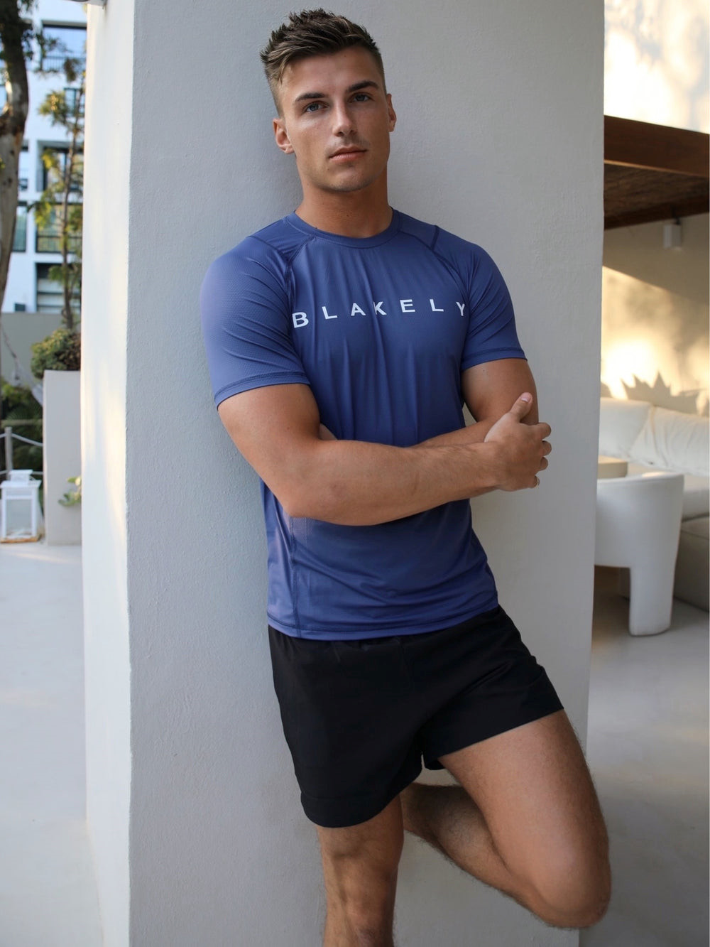 Blakely Alert Gym T-Shirt Blau | WMPXBVC-62
