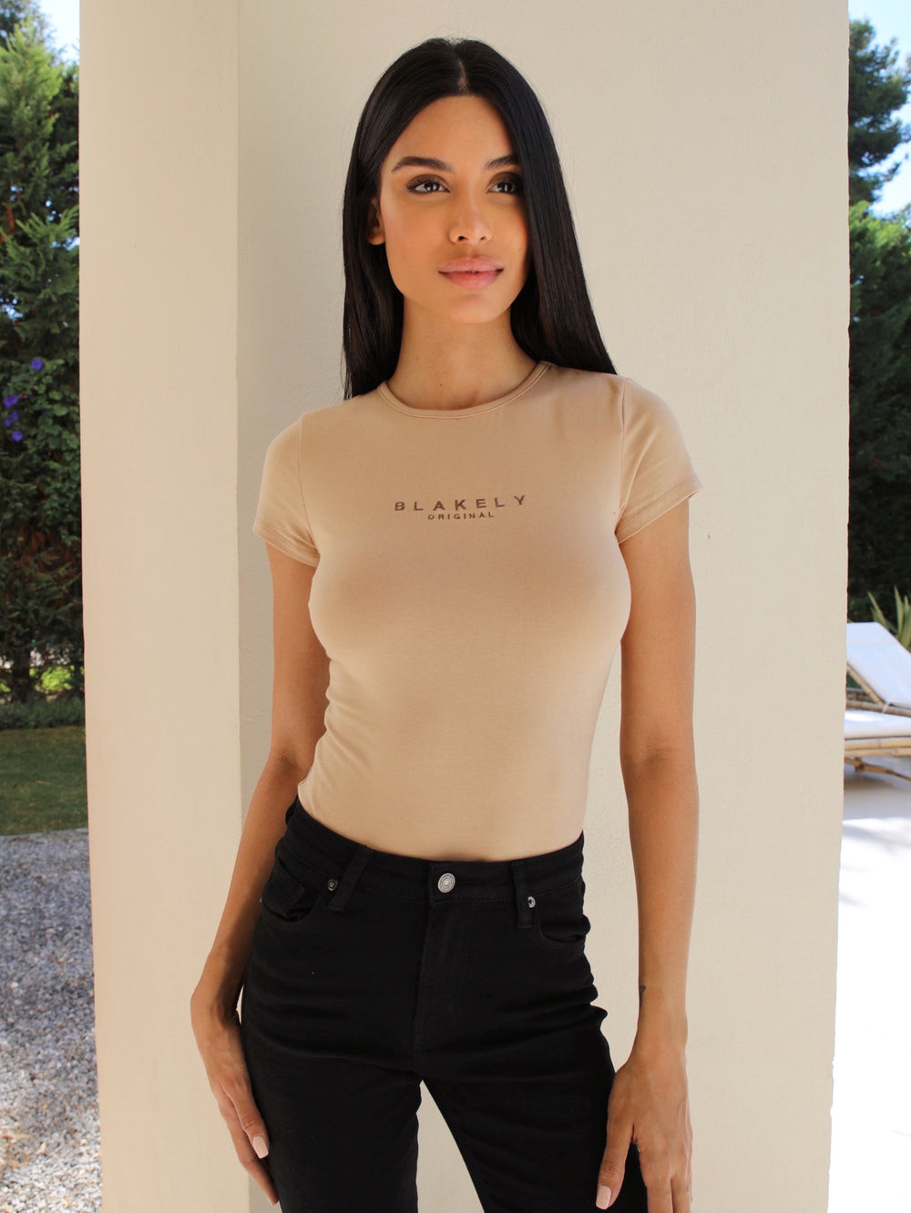 Blakely Alicia Bodysuit Tan | WREFSOX-49