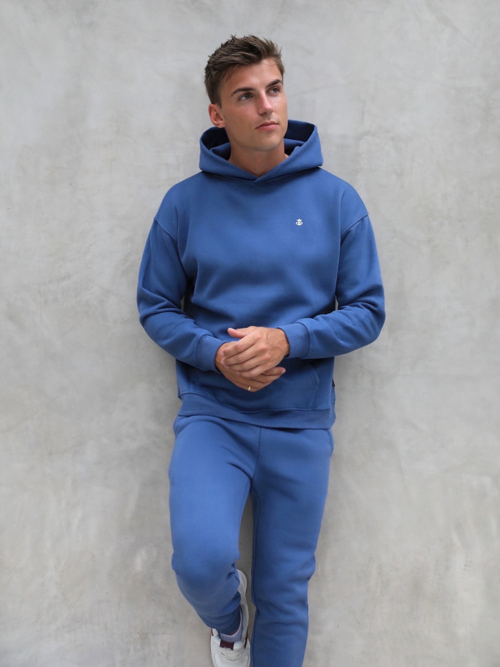 Blakely Anchor Relaxed Hoodie Blau | VBJLIMP-87