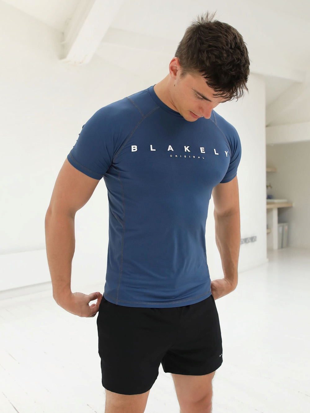 Blakely Apex Active T-Shirt Blau | PLMTCHZ-38