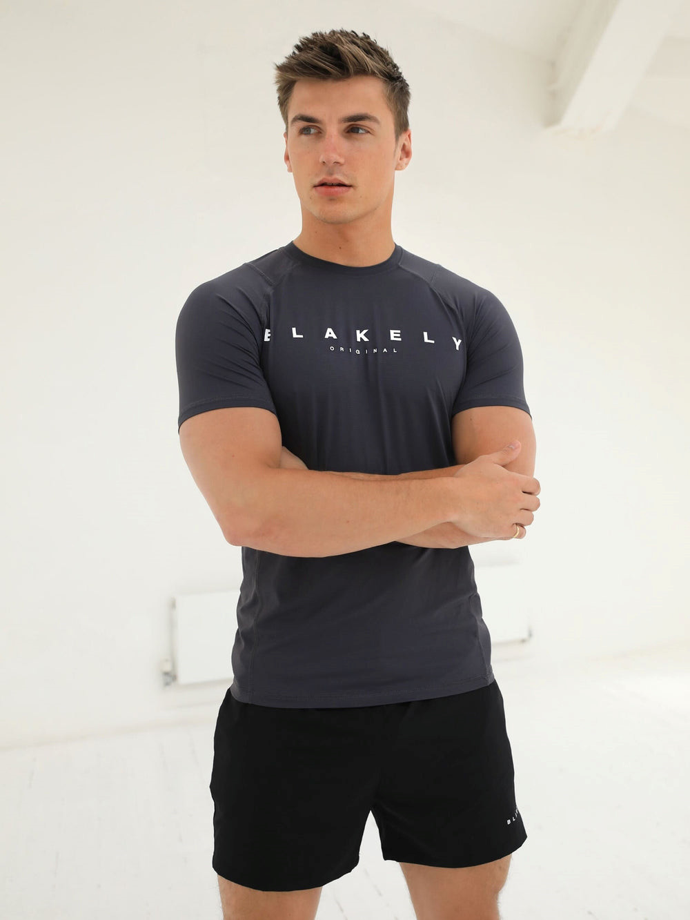Blakely Apex Active T-Shirt Charcoal | HPSNJRU-32