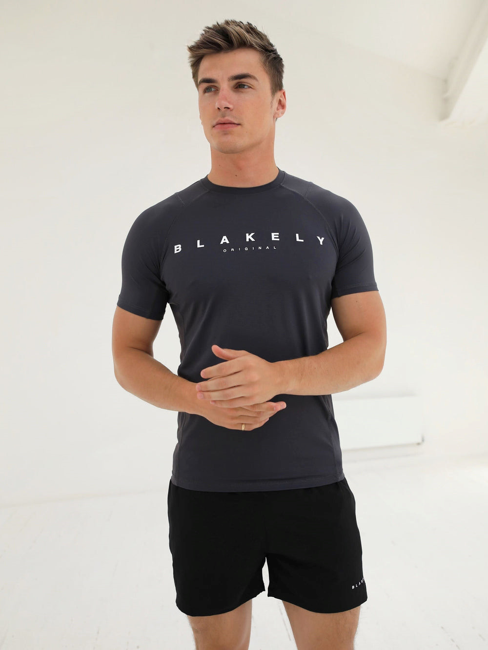 Blakely Apex Active T-Shirt Charcoal | HPSNJRU-32