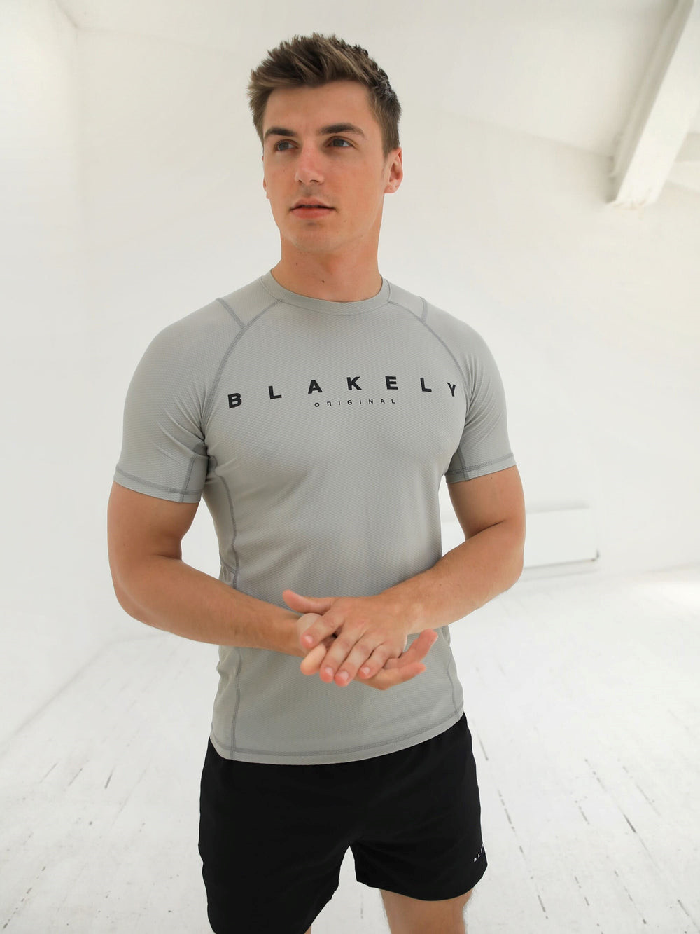 Blakely Apex Active T-Shirt Hellgrau | ZXCLHSQ-19