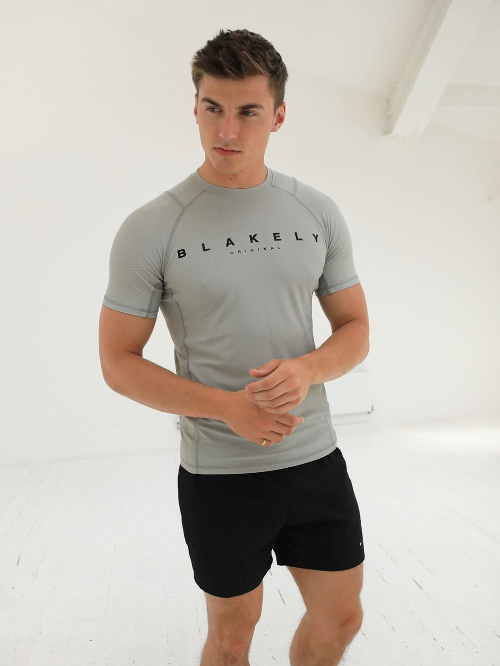 Blakely Apex Active T-Shirt Hellgrau | ZXCLHSQ-19