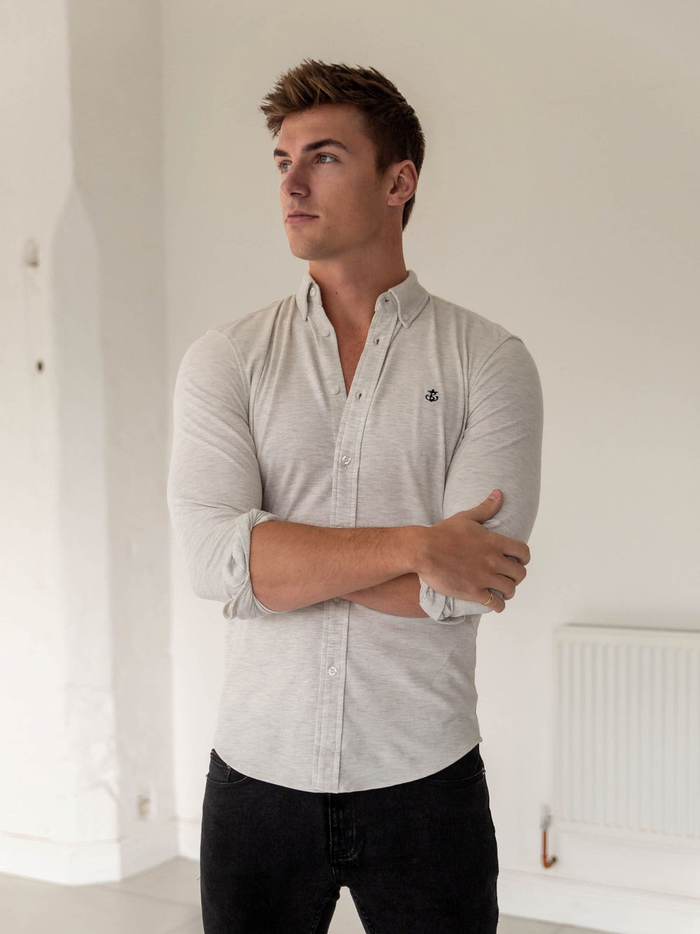 Blakely Arlo Soft Stretch Shirt Grau | GOZIYSV-52