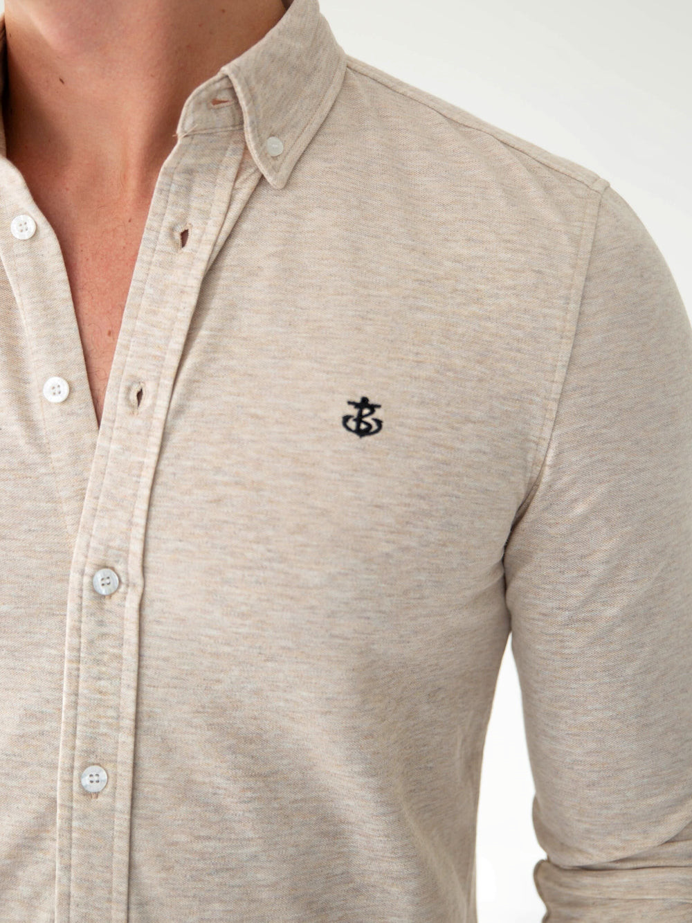 Blakely Arlo Soft Stretch Shirt Sand | ZWXJCUR-64