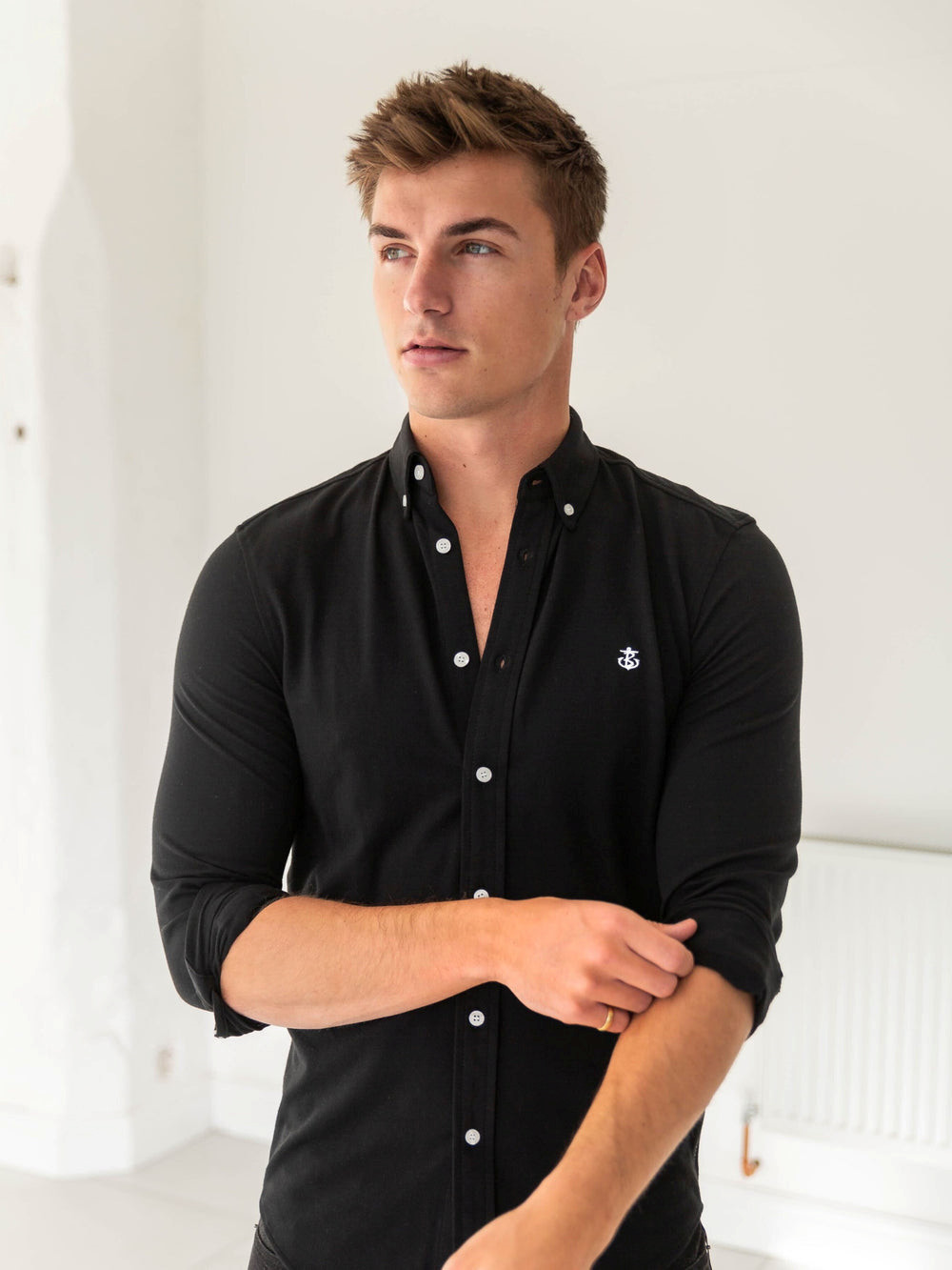 Blakely Arlo Soft Stretch Shirt Schwarz | XGFEVIC-29
